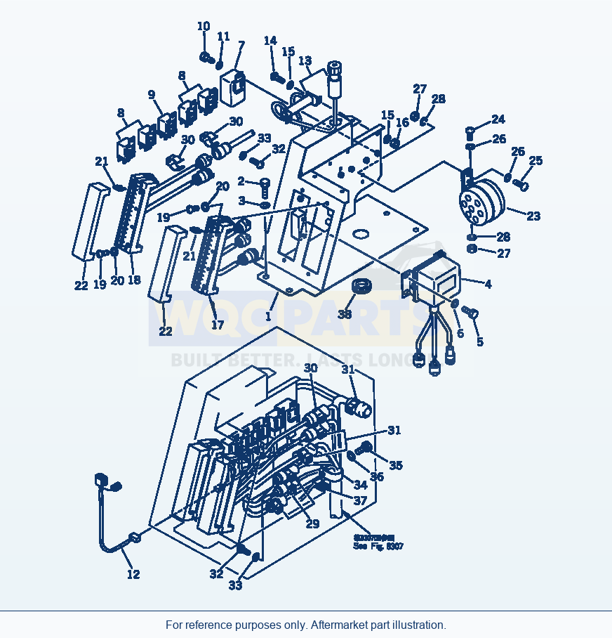 Komatsu WA200-1 Console Box, R.H. (Tbg/Abe Sec.)(#10001-19999) parts diagram