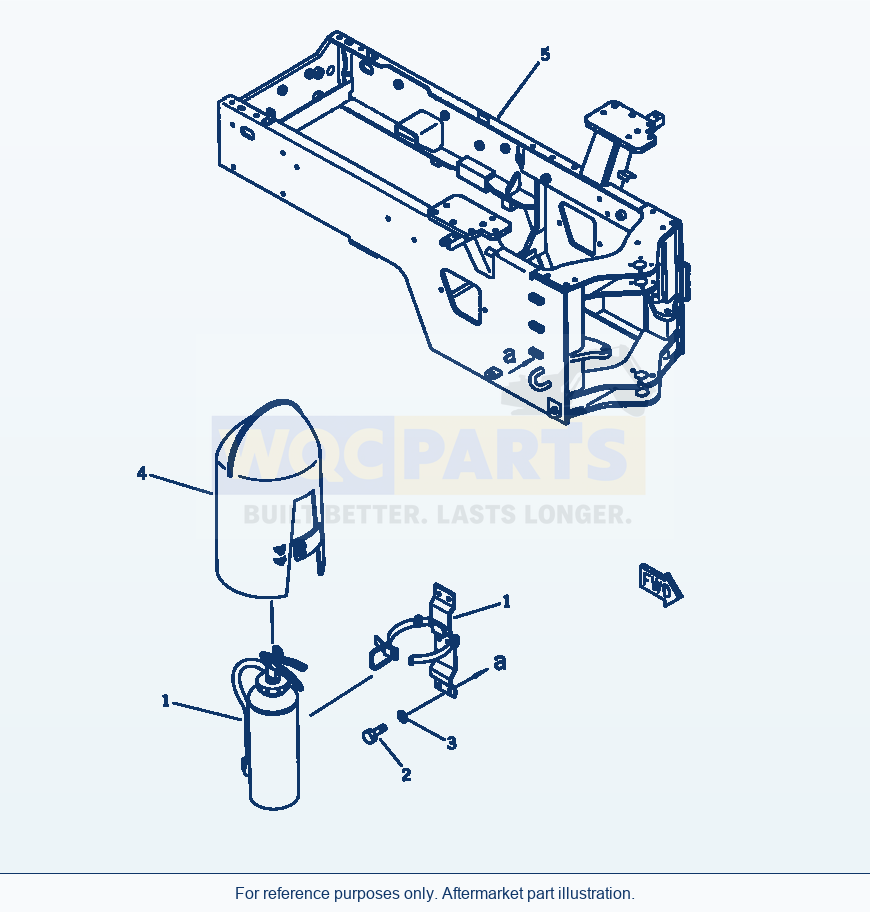 Komatsu WA200-1 Large Extinguisher parts diagram