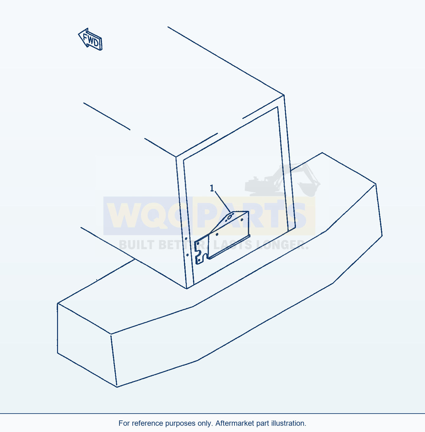 Komatsu WA200-1 License Number Bracket(#10001-29999) parts diagram