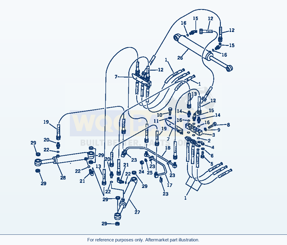 Komatsu WA200-1 Multi Blade Cylinder Line (Slide Type)(#30001-) parts diagram