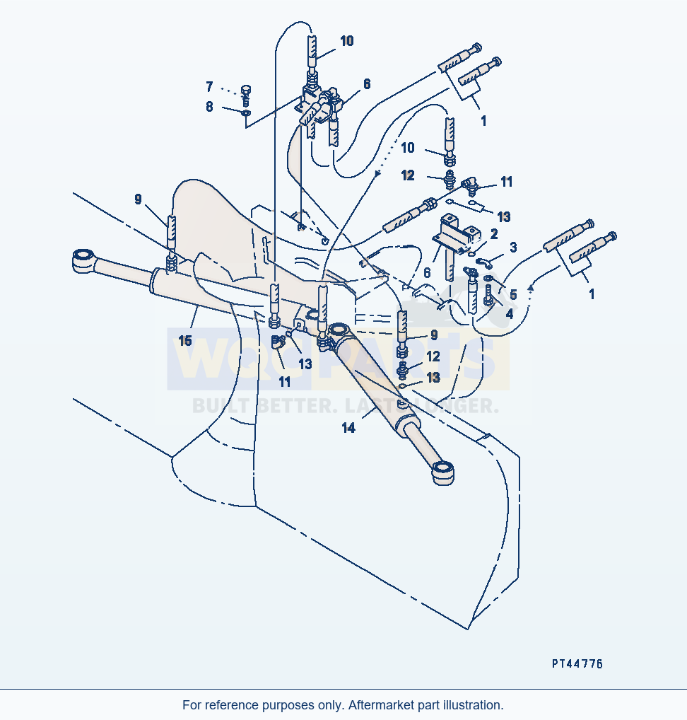 Komatsu WA200-1 Multi Blade Cylinder Line(#.-) parts diagram