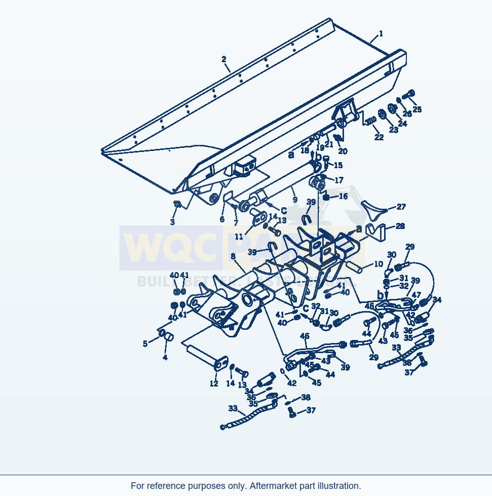 Komatsu WA200-1 Side Dump Bucket parts diagram