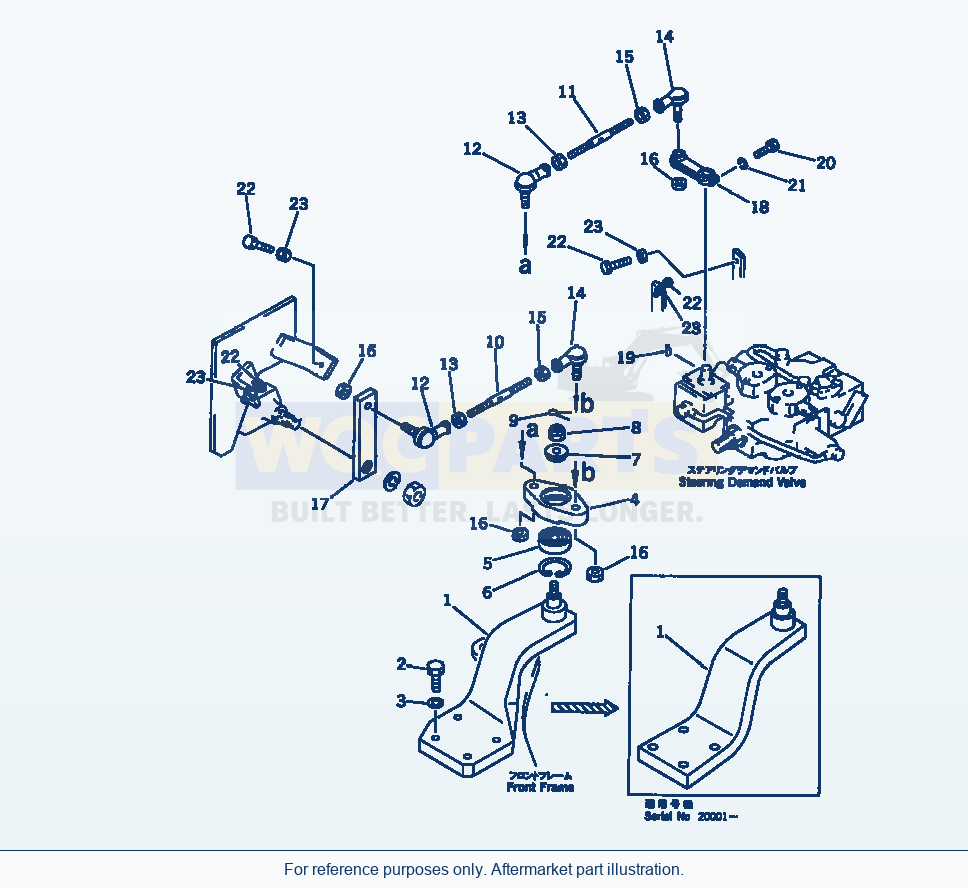 Komatsu WA200-1 Steering Linkage (Tbg/Abe Spec.)(#10001-19999) parts diagram