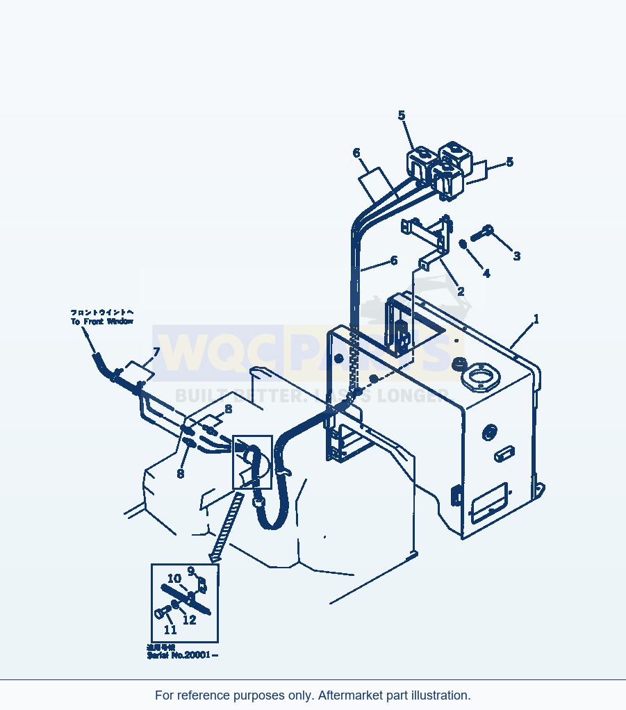 Komatsu WA200-1 Window Washer (For 2-Persons Cab)(#10001-29999) parts diagram