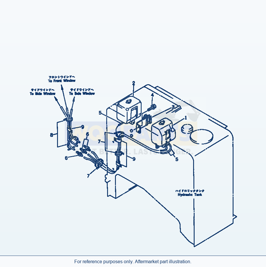 Komatsu WA200-1 Window Washer (For 2-Persons Cab)(#30001-) parts diagram