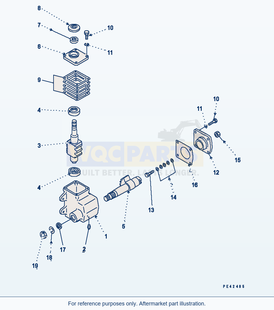 Komatsu WA200-1 Steering Gear(#10001-19999) Serial 10001-UP parts diagram