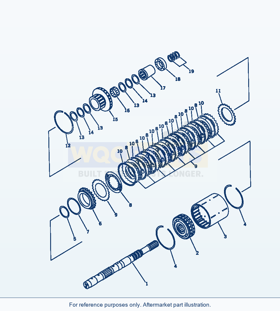 Komatsu WA200-1 Forward Clutch(#20001-) Serial 10001-UP parts diagram