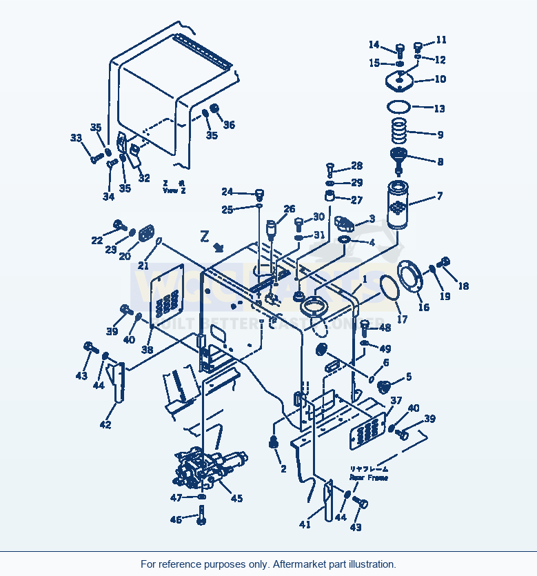 Komatsu WA200-1 Hydraulic Tank(#20001-29999) parts diagram