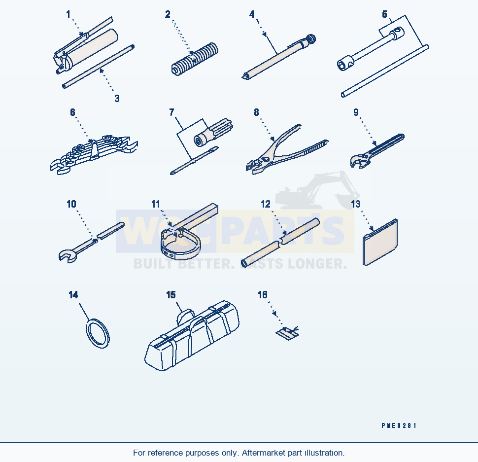 Komatsu WA200-3-SN Tool parts diagram