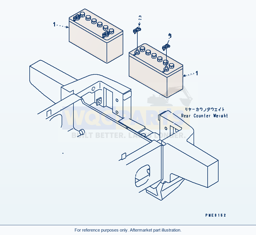 Komatsu WA200-3-SN Battery (12V 110Ah) parts diagram