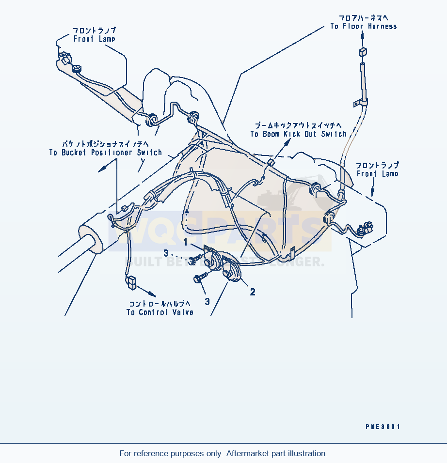Komatsu WA200-3-SN Horn parts diagram