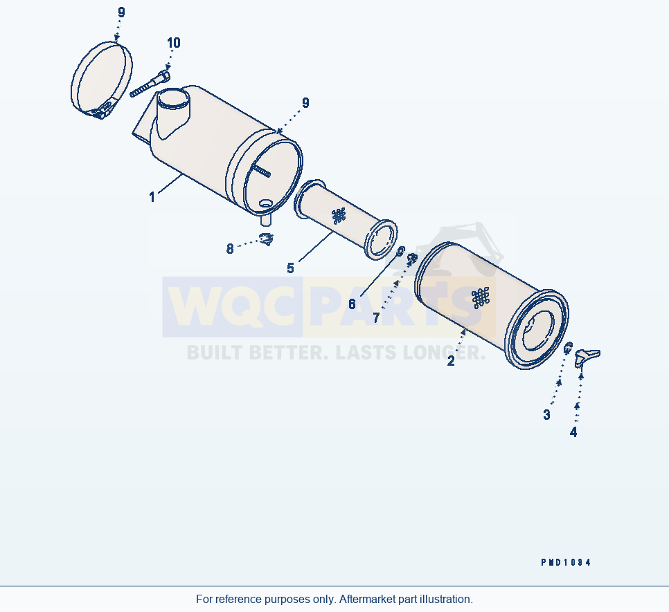 Komatsu WA200-3-SN Air Cleaner (Forwerded Individually Parts) parts diagram