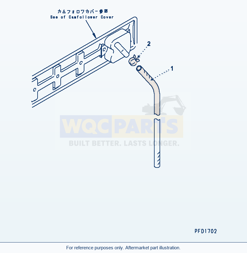 Komatsu WA200-3-SN Breather Hose(#26206731-) parts diagram