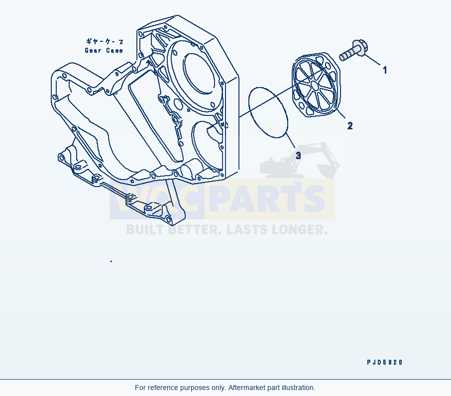 Komatsu WA200-3-SN Front Gear Train Cover(#26264837-) parts diagram