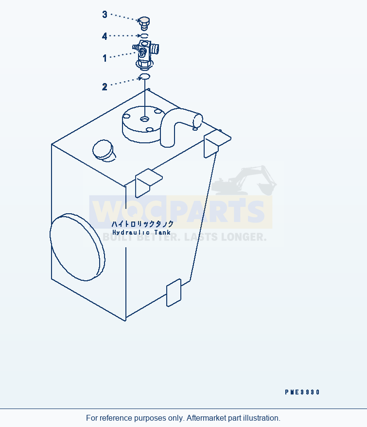 Komatsu WA200-3-SN Hydraulic Tank (Drain Line) parts diagram
