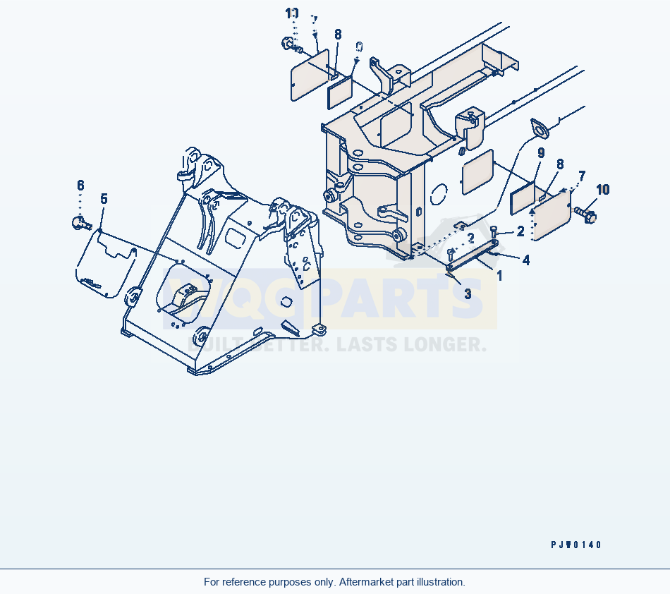 Komatsu WA200-3-SN Bar Lock And Cover (With 5-Spool And Piping) parts diagram