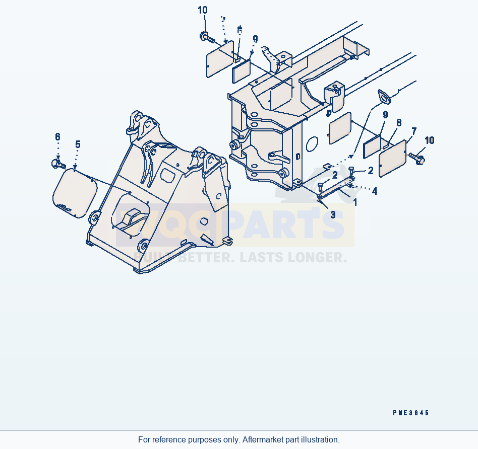 Komatsu WA200-3-SN Bar Lock And Cover parts diagram