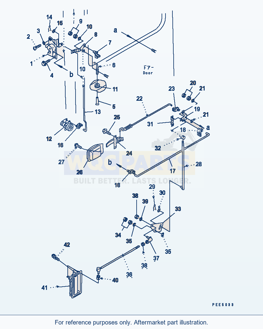 Komatsu WA200-3-SN 2-Persons Cab (Door Lock L.H.)(#64001-) parts diagram