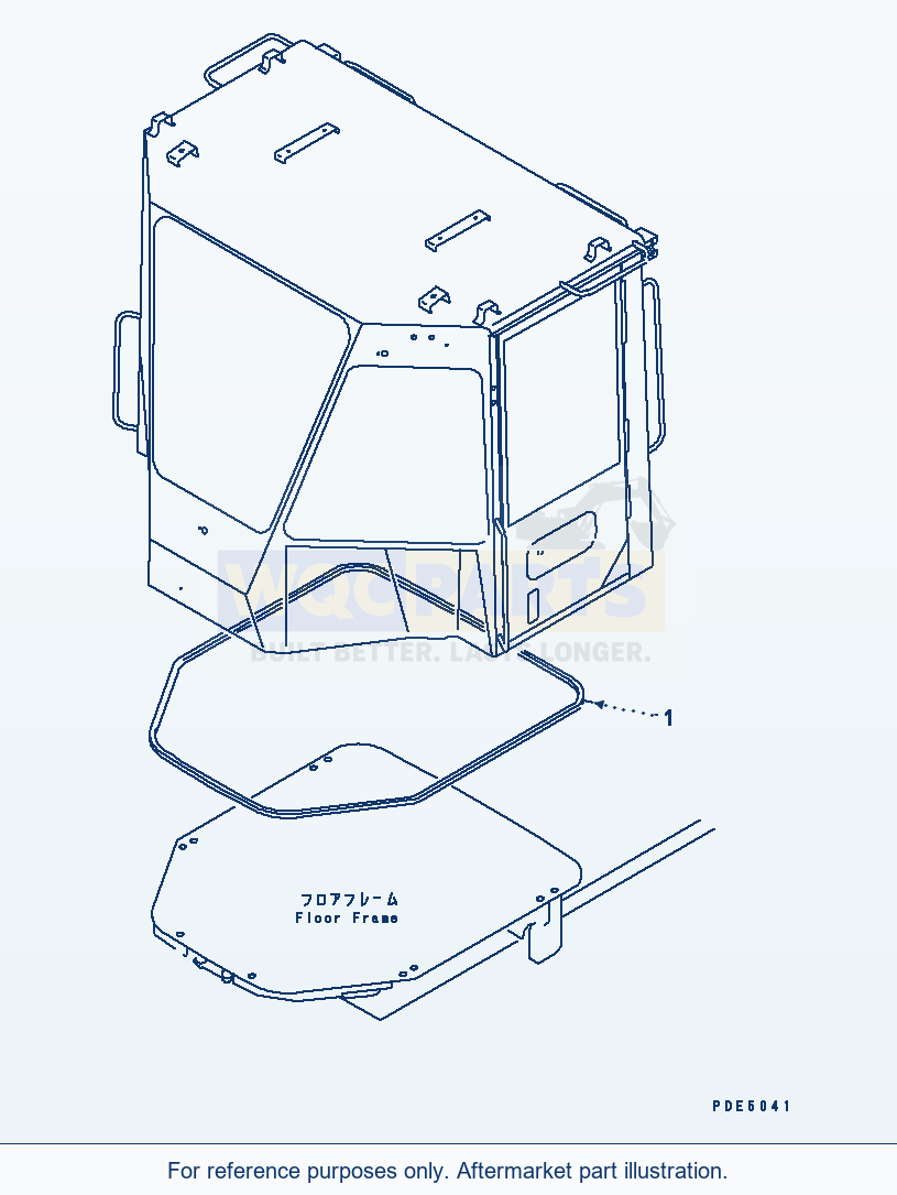 Komatsu WA200-3-SN 2-Persons Cab (Mounting Seal)(#63001-64000) parts diagram