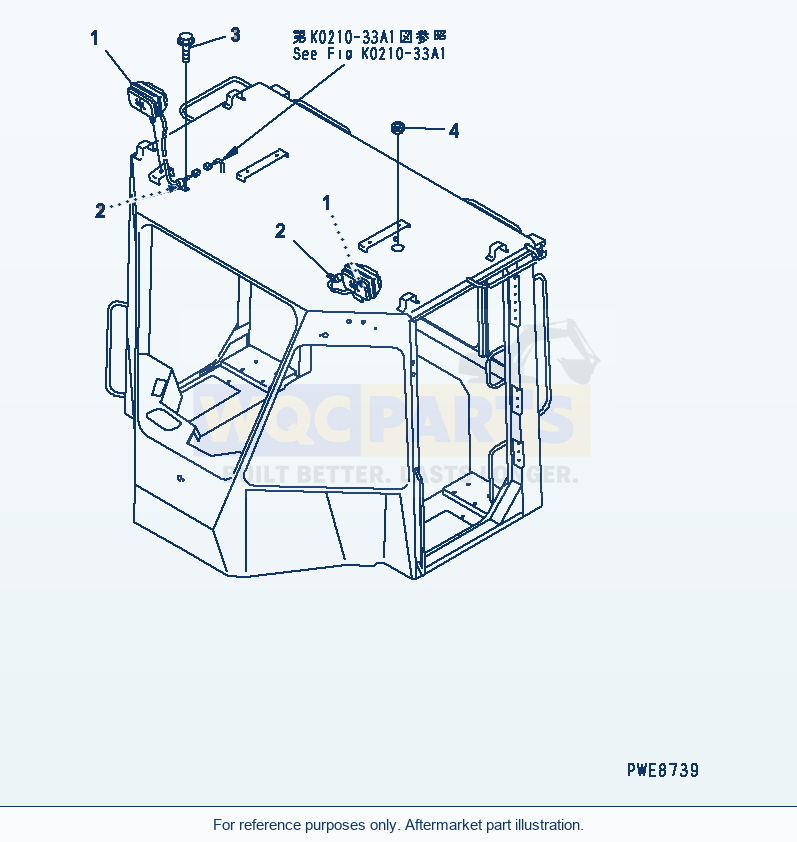Komatsu WA200-3-SN 2-Persons Cab (Work Lamp)(#63001-63236) parts diagram