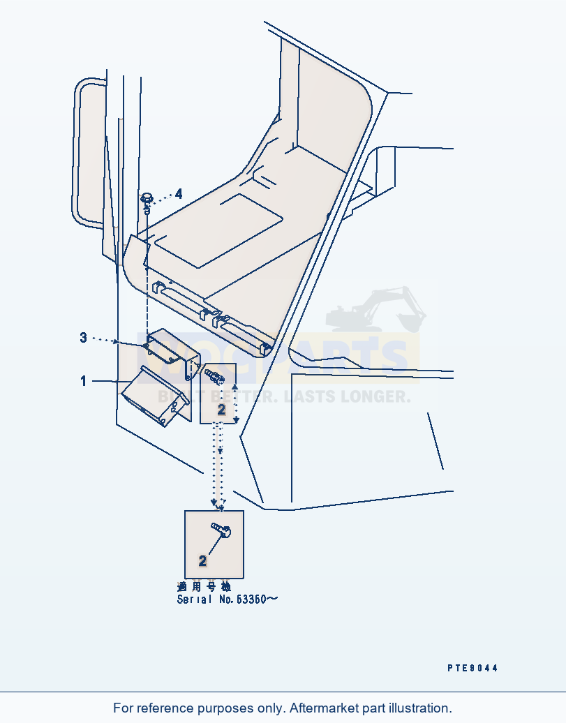 Komatsu WA200-3-SN Car Radio (With 2-Persons Cab)(#63001-64431) parts diagram