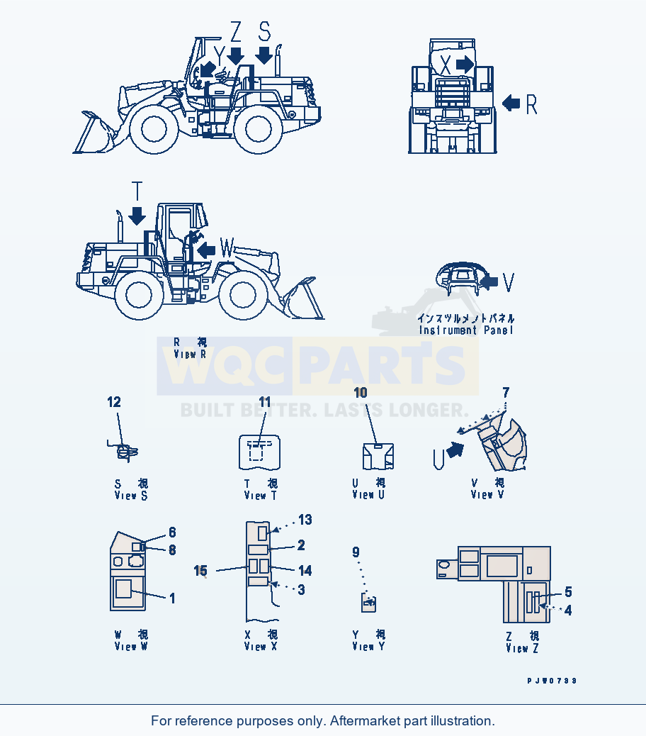 Komatsu WA200-3-SN Floor Decal(#63479-) parts diagram