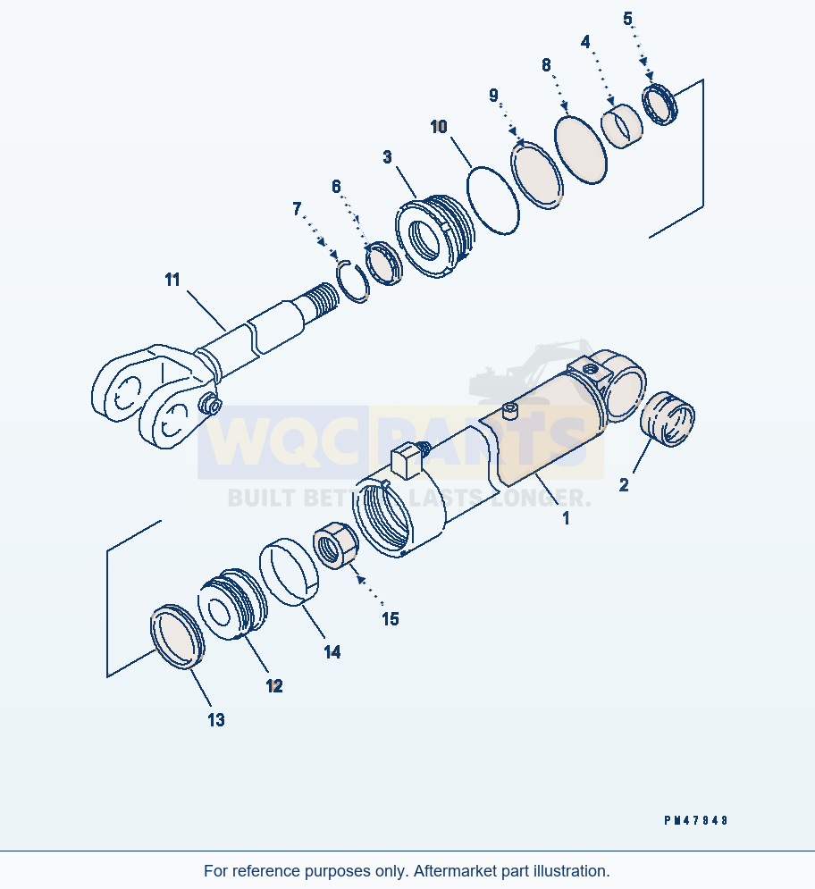 Komatsu WA200-3-SN Lift Cylinder(#63001-64000) parts diagram