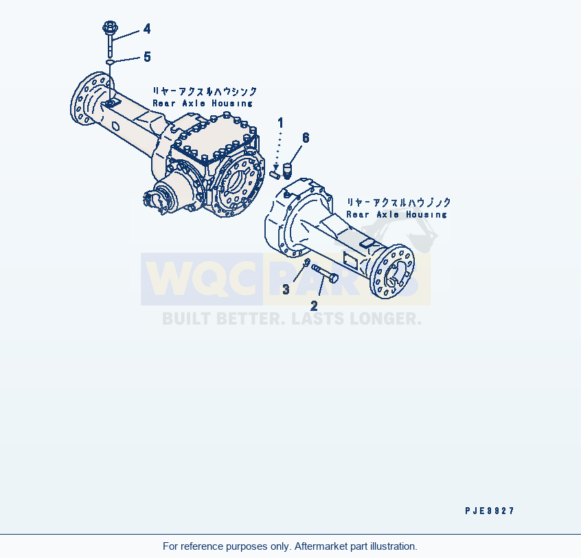 Komatsu WA200-3-SN Rear Axle (Axle Housing Mounting Parts) parts diagram
