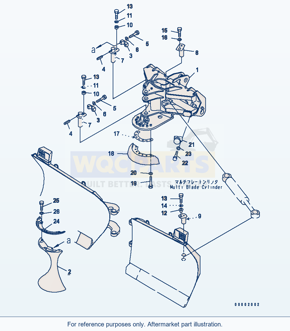 Komatsu WA200-3-SN Blade (Carrier) (Multi Blade)(#64372-) parts diagram