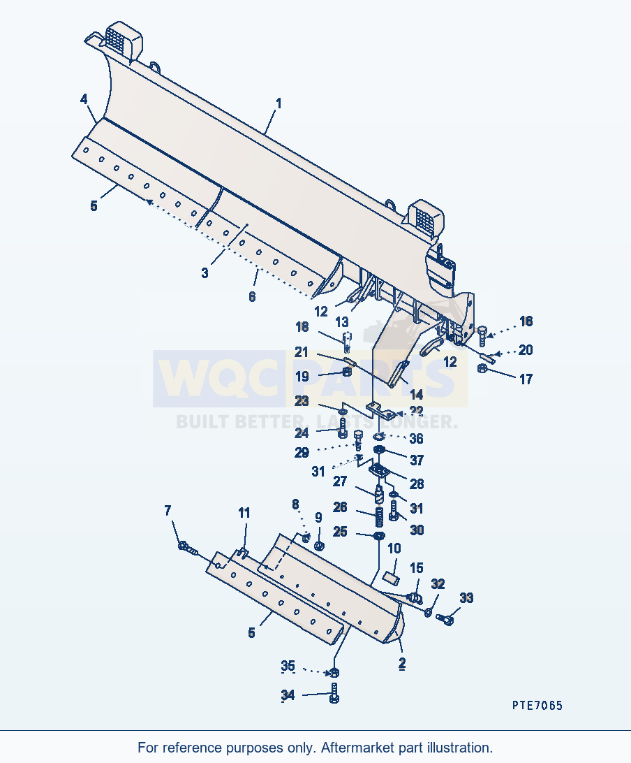 Komatsu WA200-3-SN Blade (P.A.P.) (With Shock Cancel) parts diagram