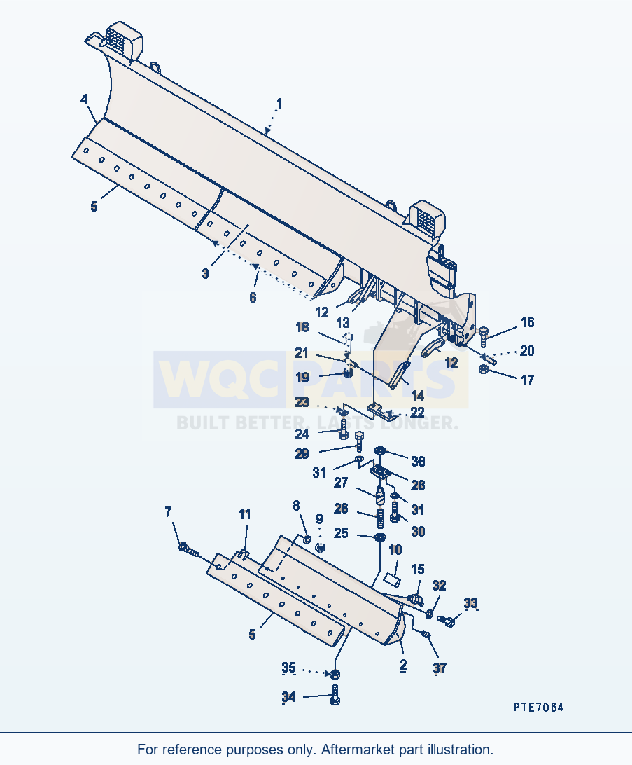 Komatsu WA200-3-SN Blade (S.P.A.P.) (With Shock Cancel) parts diagram