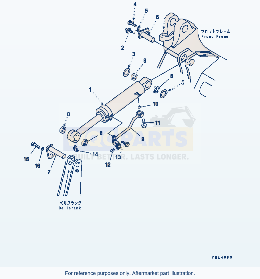 Komatsu WA200-3-SN Dump Cylinder (Dump Cylinder And Piping) parts diagram