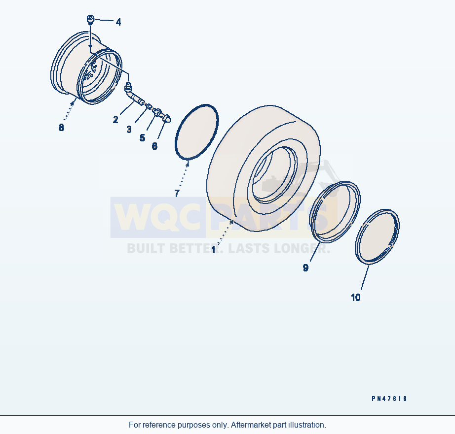 Komatsu WA200-3-X Wheel And Tubeless Tire(#60001-) parts diagram