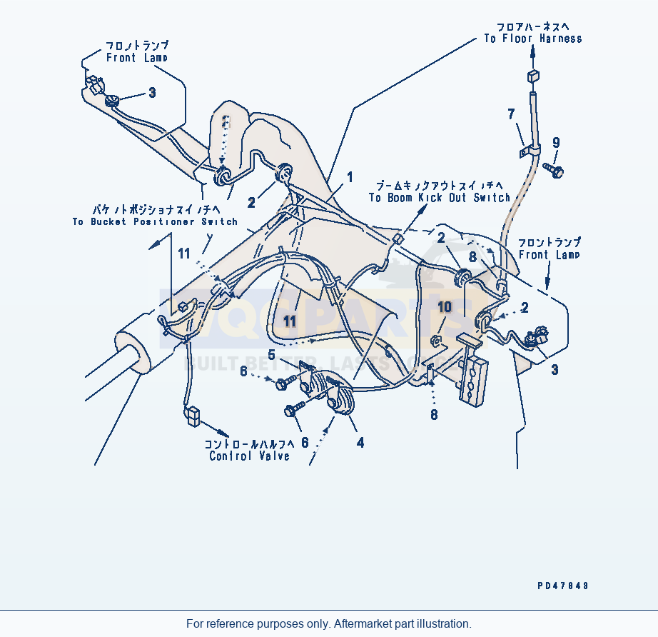 Komatsu WA200-3-X Electrical System (Front Frame Line)(#60001-) parts diagram