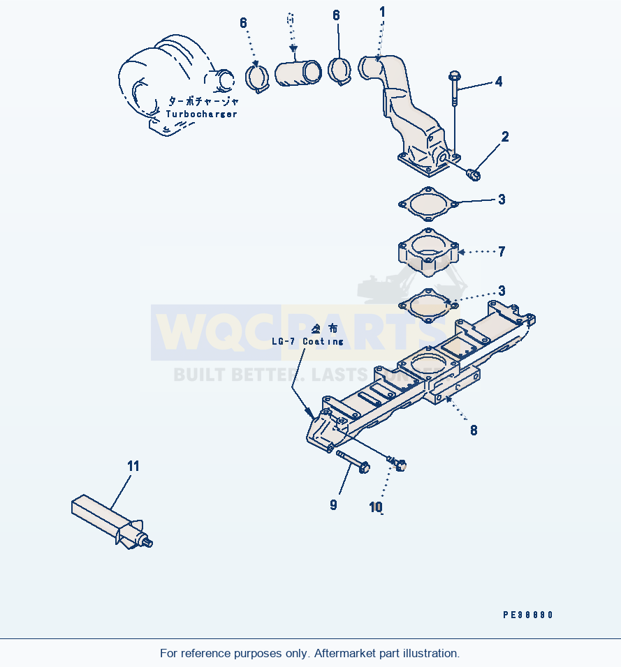 Komatsu WA200-3-X Air Intake parts diagram