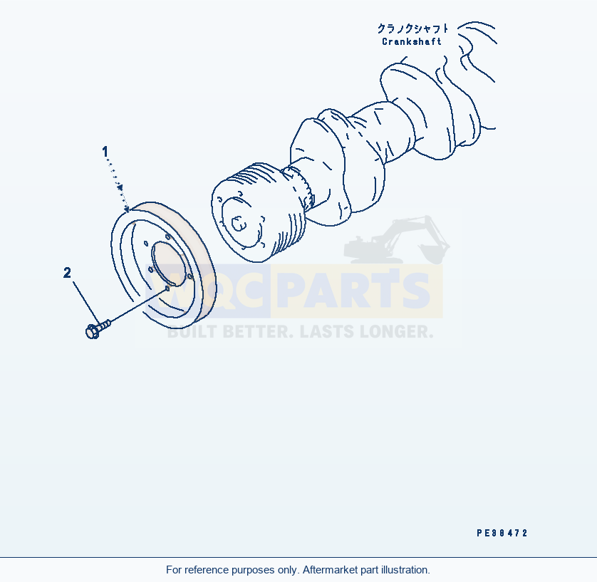 Komatsu WA200-3-X Damper parts diagram