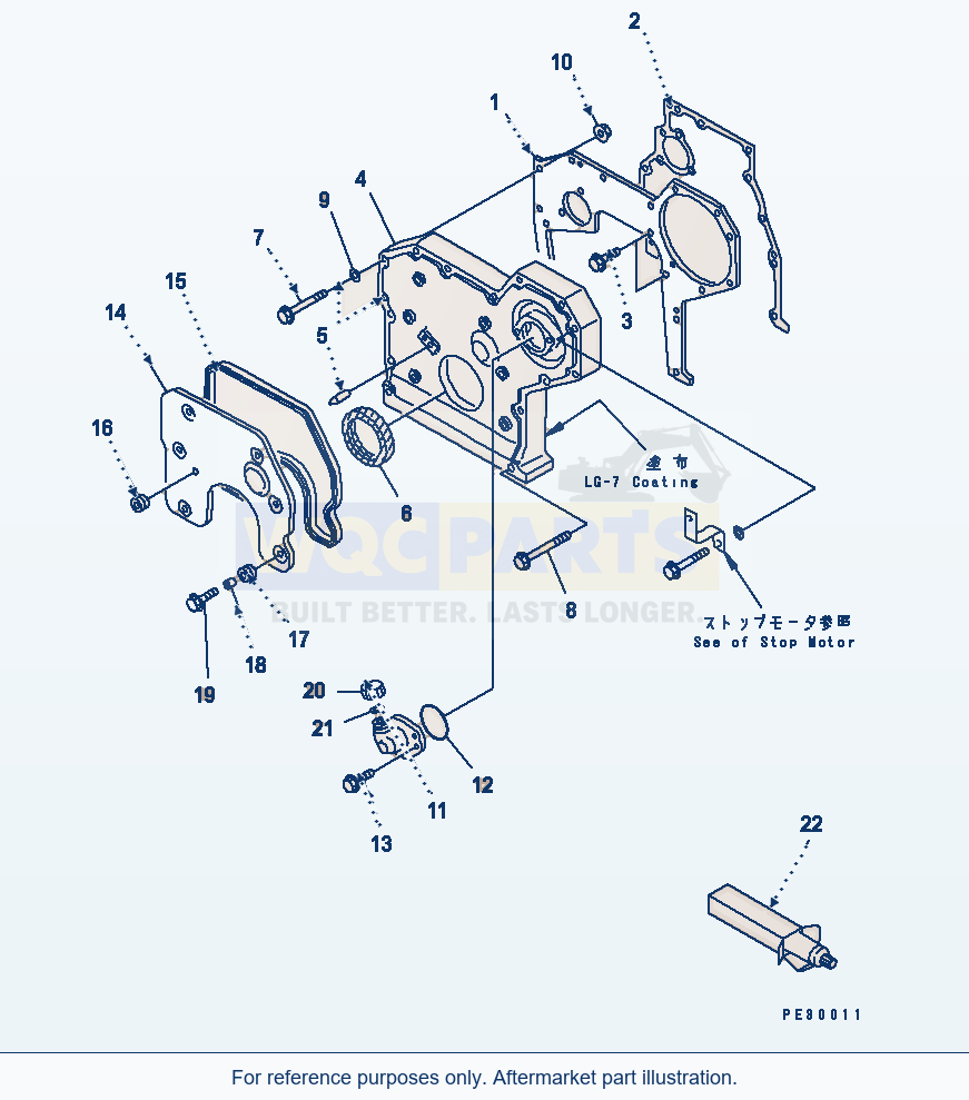 Komatsu WA200-3-X Front Cover(#125108-) parts diagram