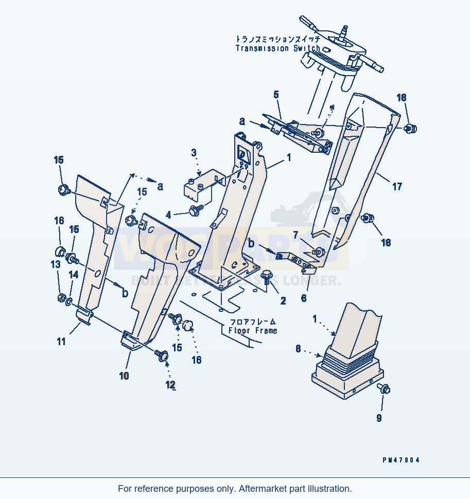 Komatsu WA200-3-X Dashboard(#60001-) parts diagram