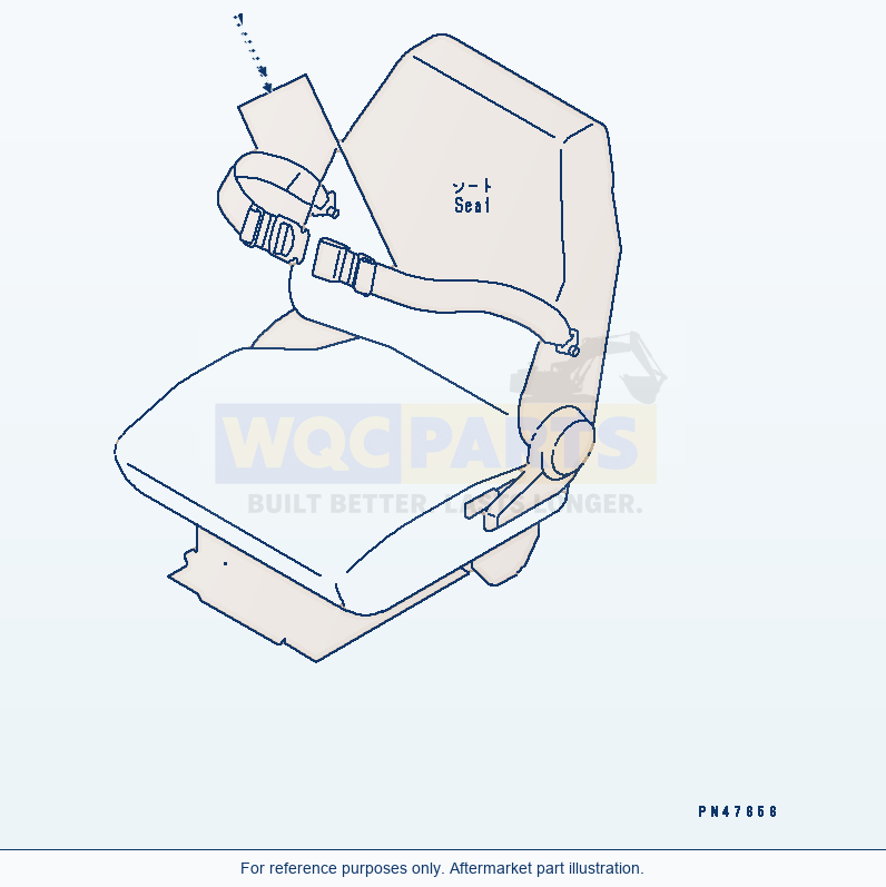 Komatsu WA200-3-X Seat Belt (For Rigid Type)(#60001-) parts diagram