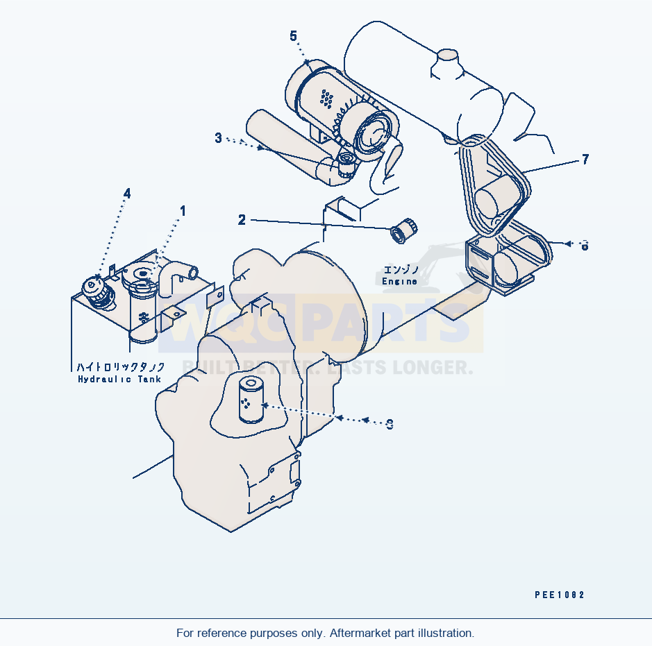 Komatsu WA200-3-X Element And V-Belt(#60001-63000) parts diagram