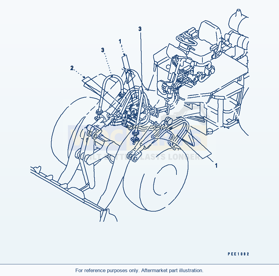 Komatsu WA200-3-X Work Equipment Hose(#60001-) parts diagram