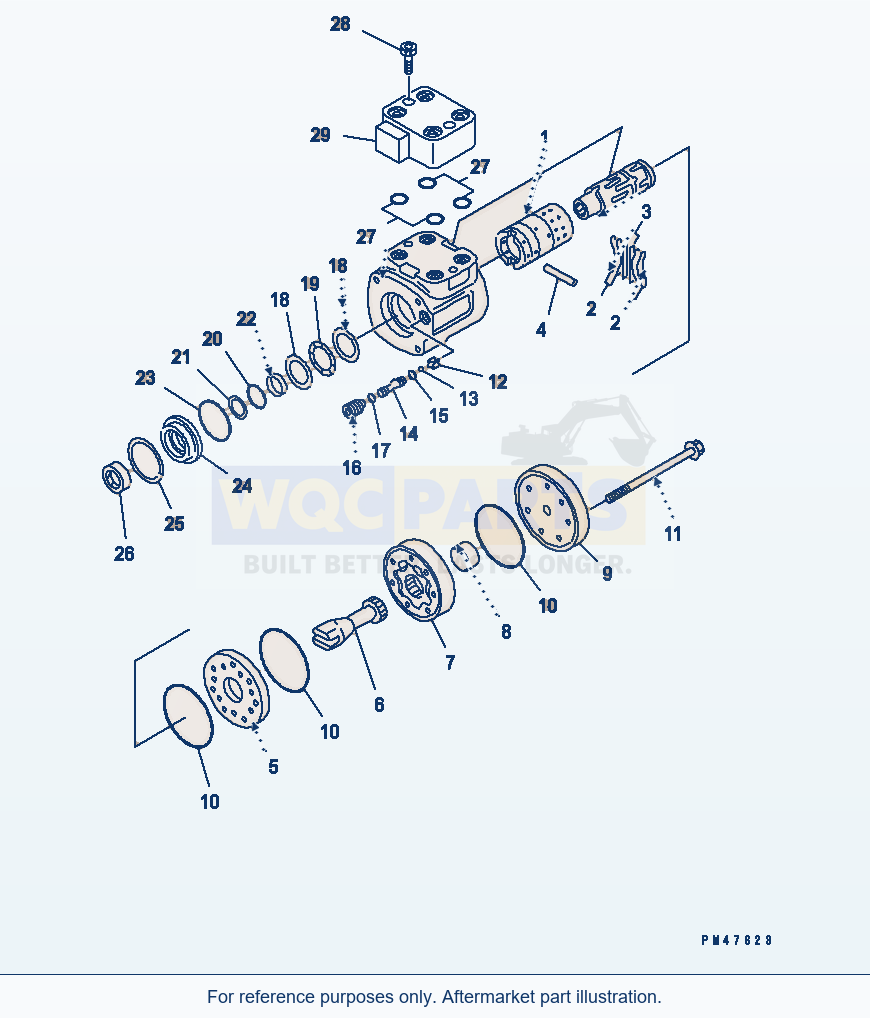 Komatsu WA200-3-X Steering Valve(#60001-) parts diagram