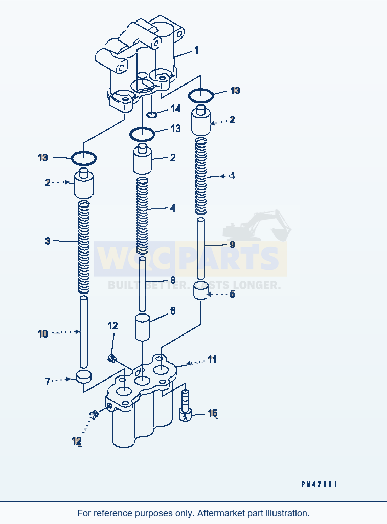 Komatsu WA200-3-X Transmission Accumulator Valve(#60001-) parts diagram