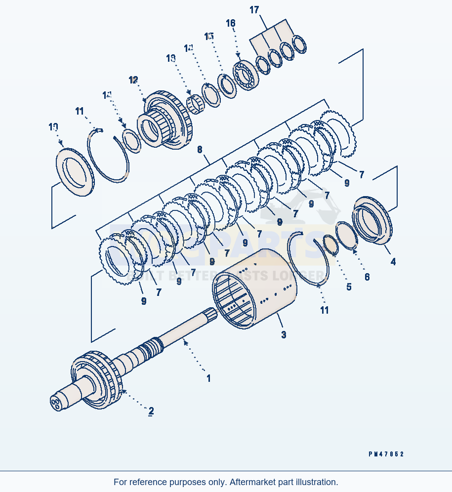 Komatsu WA200-3-X Transmission (Forward Clutch)(#60001-) parts diagram