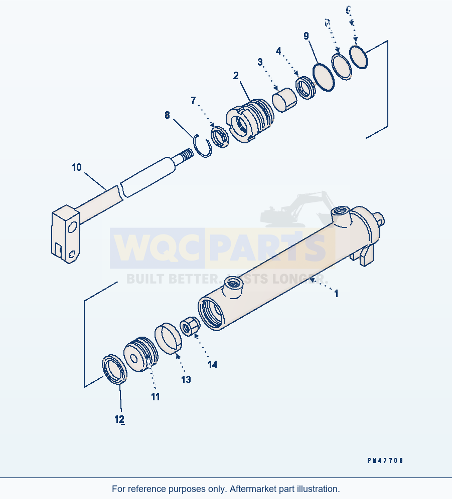 Komatsu WA200-3-X Multi Coupler Lock Cylinder(#60001-) parts diagram
