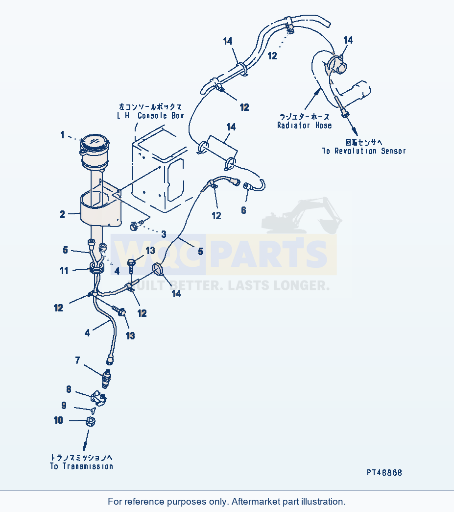Komatsu WA200-3-XW Tachograph (With 2-Persons Cab)(#60001-) parts diagram