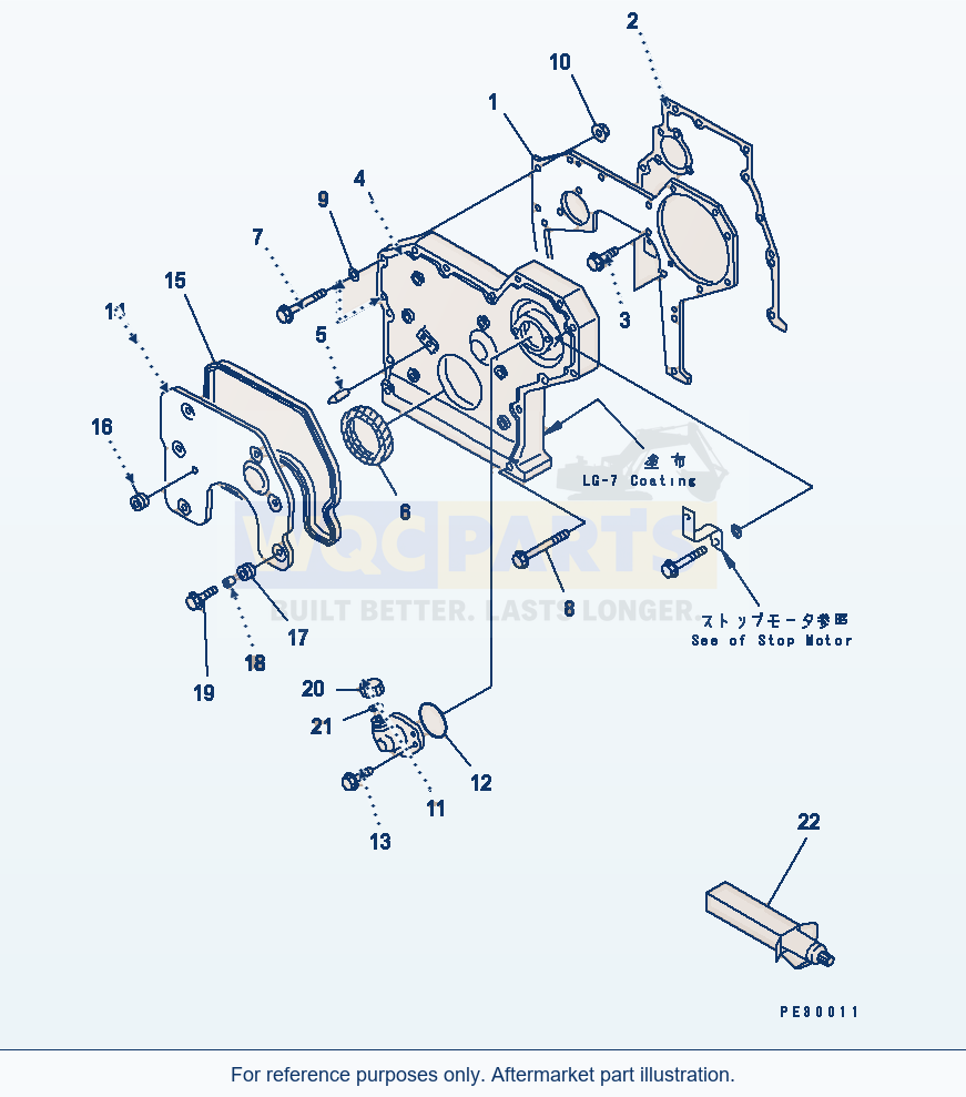 Komatsu WA200-3-XW Front Cover(#125108-) parts diagram