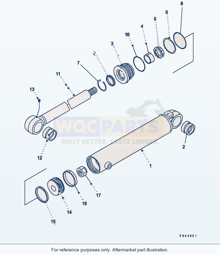 Komatsu WA200-3-XW Blade Cylinder (For Multi Blade)(#60001-) parts diagram