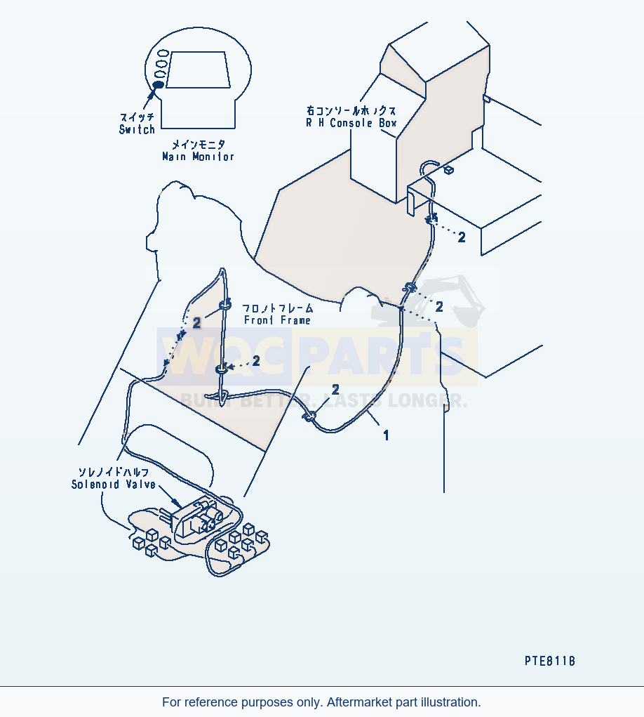 Komatsu WA200-3 Electrical System (E.C.S.S. Line)(#63001-64128) parts diagram