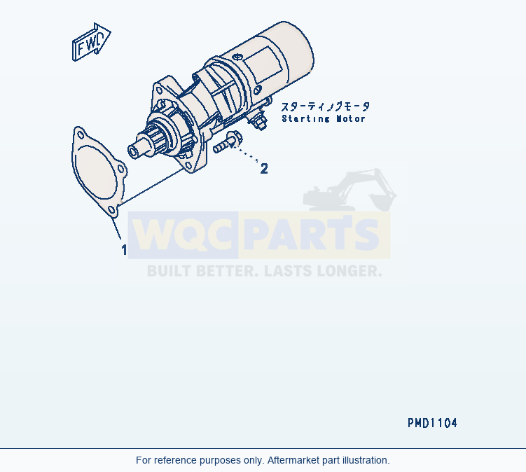 Komatsu WA200-3 Starting Motor Mounting (4.5Kw)(#26236989-) parts diagram